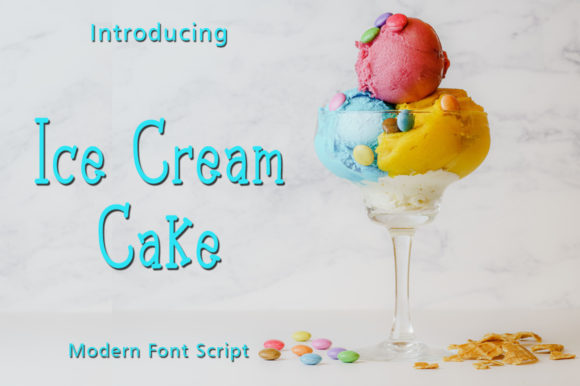 Ice Cream Cake Typeface for Editorial Design