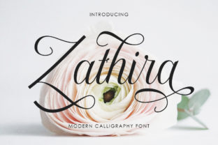 Zathira: A Modern Script Font for Makers